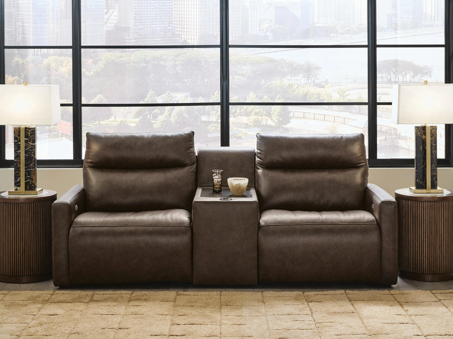 Five Star Furniture - ModZ Power Reclining Sectional Loveseat with Audio Console