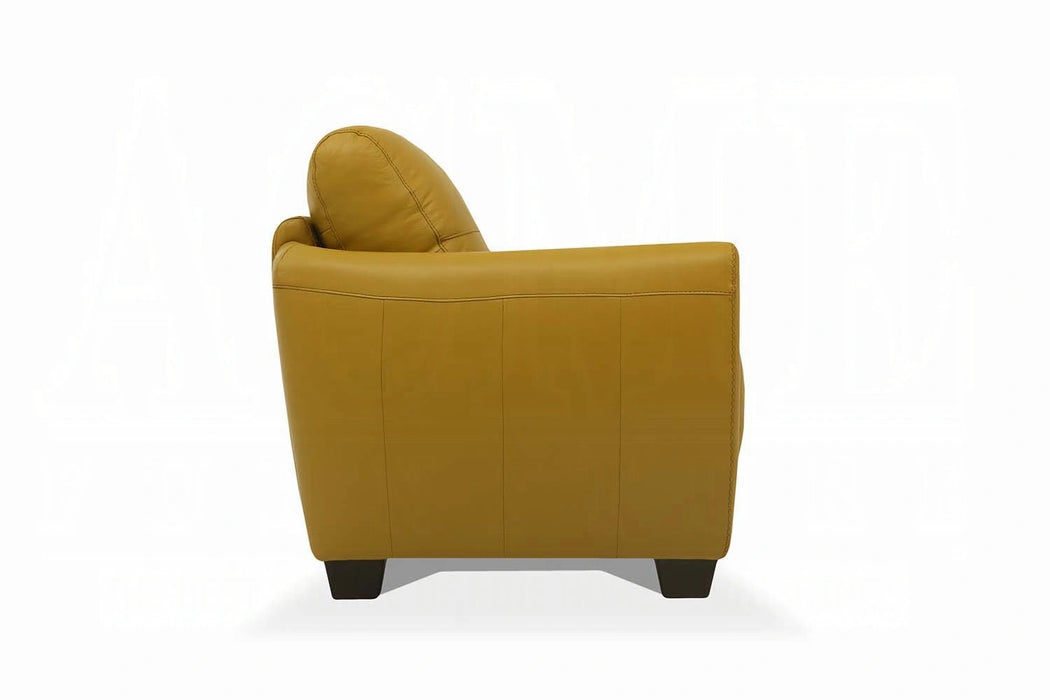 Five Star Furniture - Valeria Mustard Leather Sofa