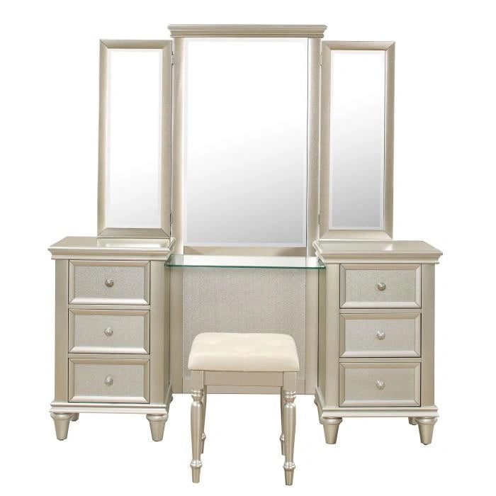 Five Star Furniture - Celandine Vanity Dresser with Mirror in Silver 1928-15*