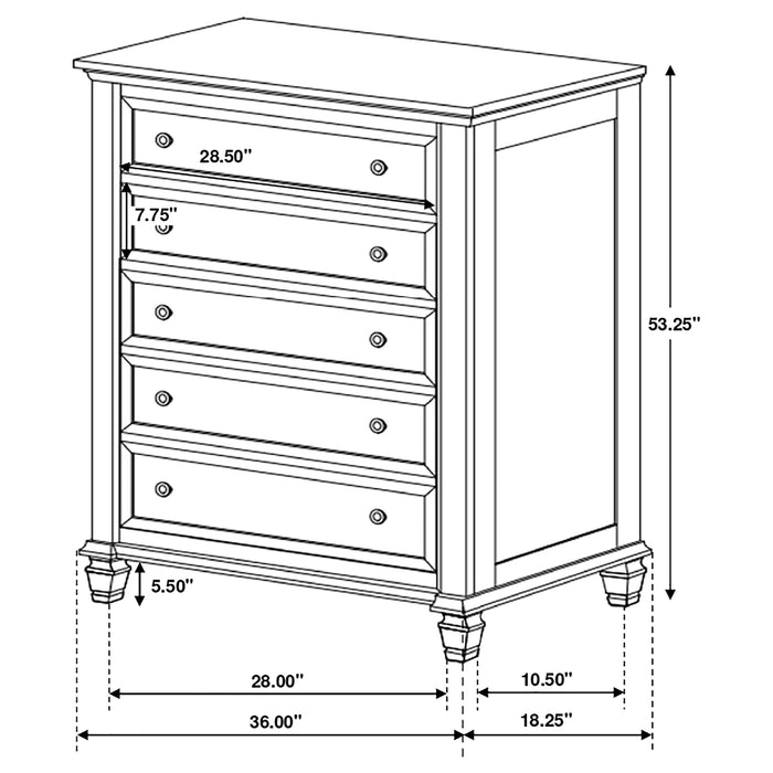 Five Star Furniture - Sandy Beach Bedroom Set