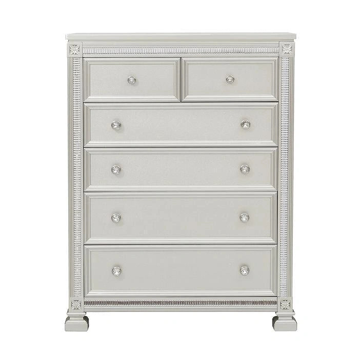 Five Star Furniture - Bevelle 5 Drawer Chest in Silver 1958-9