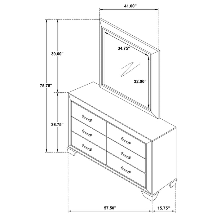 Five Star Furniture - Kauffman Dresser with Mirror