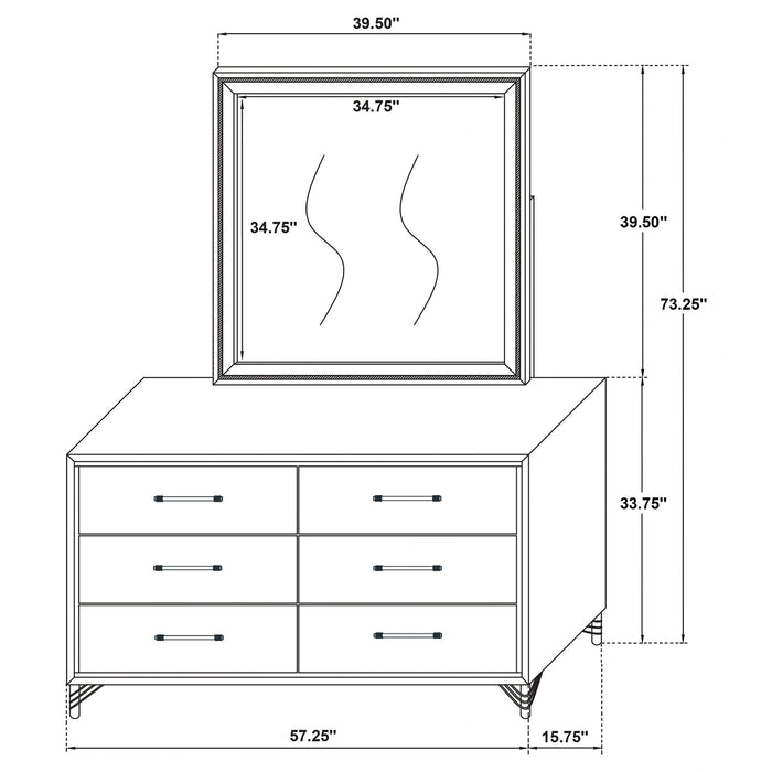 Five Star Furniture - Lucia Dresser with Mirror