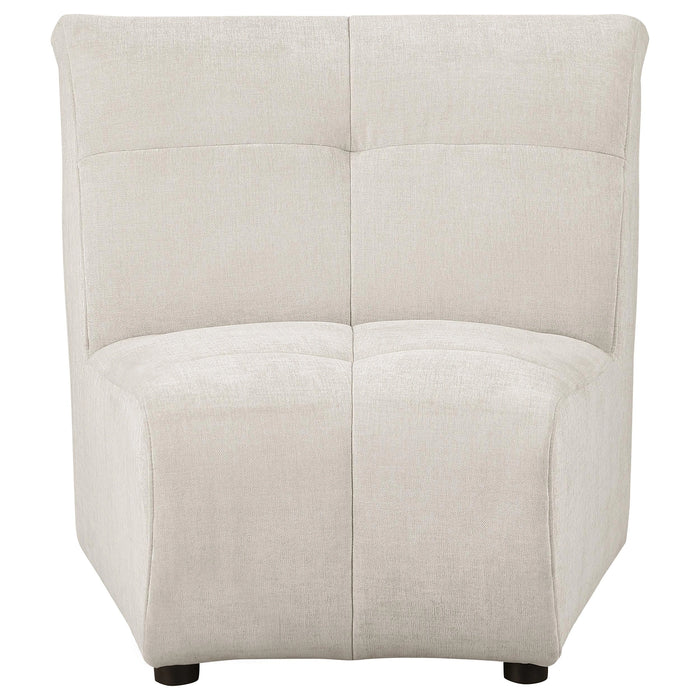 Five Star Furniture - Charlotte Upholstered Curved Armless Chair Ivory