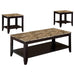 Five Star Furniture - Flores 3-piece Occasional Table Set with Shelf Cappuccino image