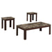 Five Star Furniture - Rhodes 3-piece Faux Marble Top Occasional Set Brown image