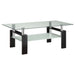 Five Star Furniture - Dyer Tempered Glass Coffee Table with Shelf Black image