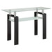 Five Star Furniture - Dyer Tempered Glass Sofa Table with Shelf Black image