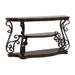 Five Star Furniture - Laney Sofa Table Deep Merlot and Clear image