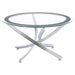 Five Star Furniture - Brooke Glass Top Coffee Table Chrome and Black image