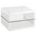 Five Star Furniture - Elana Square 2-shelf End Table Glossy White image