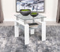 Five Star Furniture - Dyer Square Glass Top End Table With Shelf White image