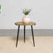 Five Star Furniture - Pilar Round Solid Wood Top End Table Natural and Black image