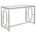 Five Star Furniture - Merced Rectangle Glass Top Sofa Table Nickel image