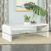 Five Star Furniture - Airell Rectangular Coffee Table with Glass Shelf White High Gloss image