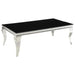 Five Star Furniture - Luna Rectangular Coffee Table Chrome and Black image