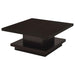 Five Star Furniture - Reston Pedestal Square Coffee Table Cappuccino image