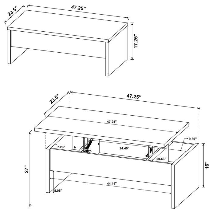 Five Star Furniture - Canoga Lift-Top Coffee Table Set