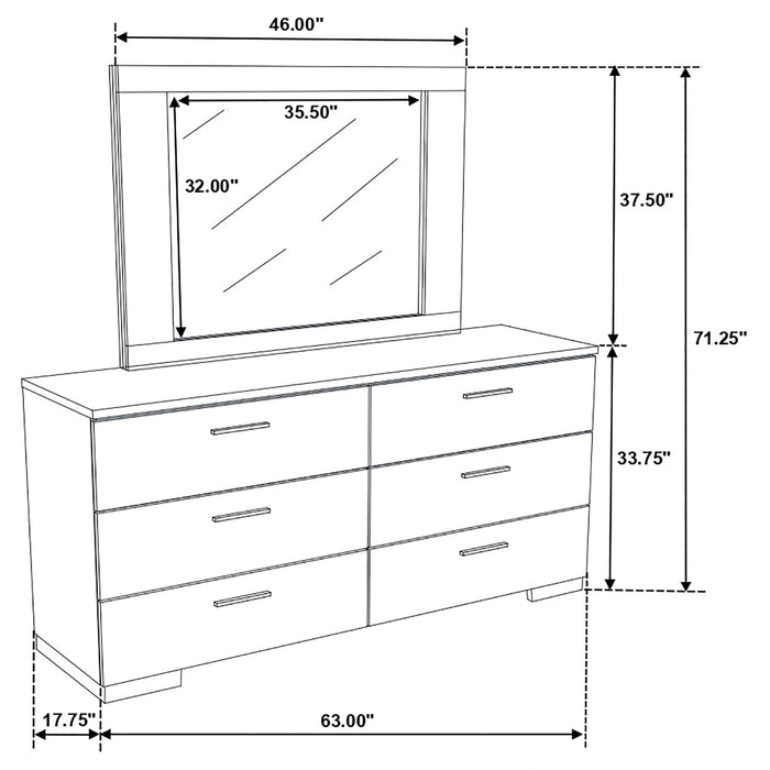 Five Star Furniture - Felicity Dresser with Mirror