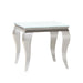 Five Star Furniture - Luna Square End Table White and Chrome image