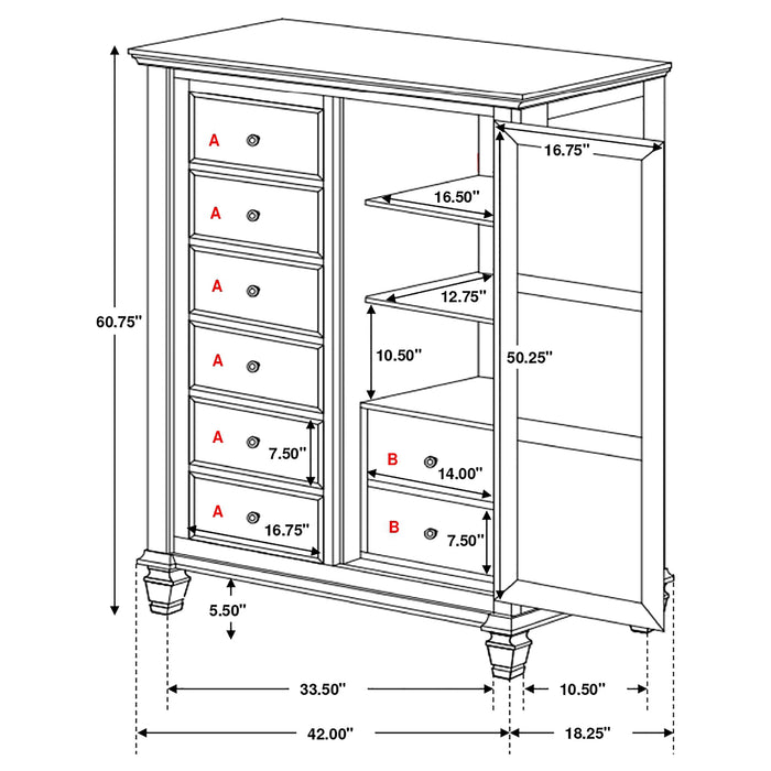 Five Star Furniture - Sandy Beach Door Chest