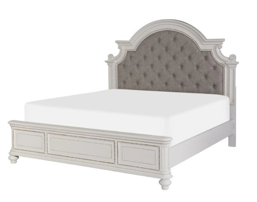 Five Star Furniture - Baylesford Queen Upholstered Panel Bed in Antique White 1624W-1*