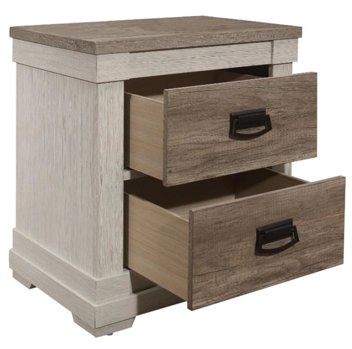Five Star Furniture - Arcadia Nightstand in White & Weathered Gray 1677-4