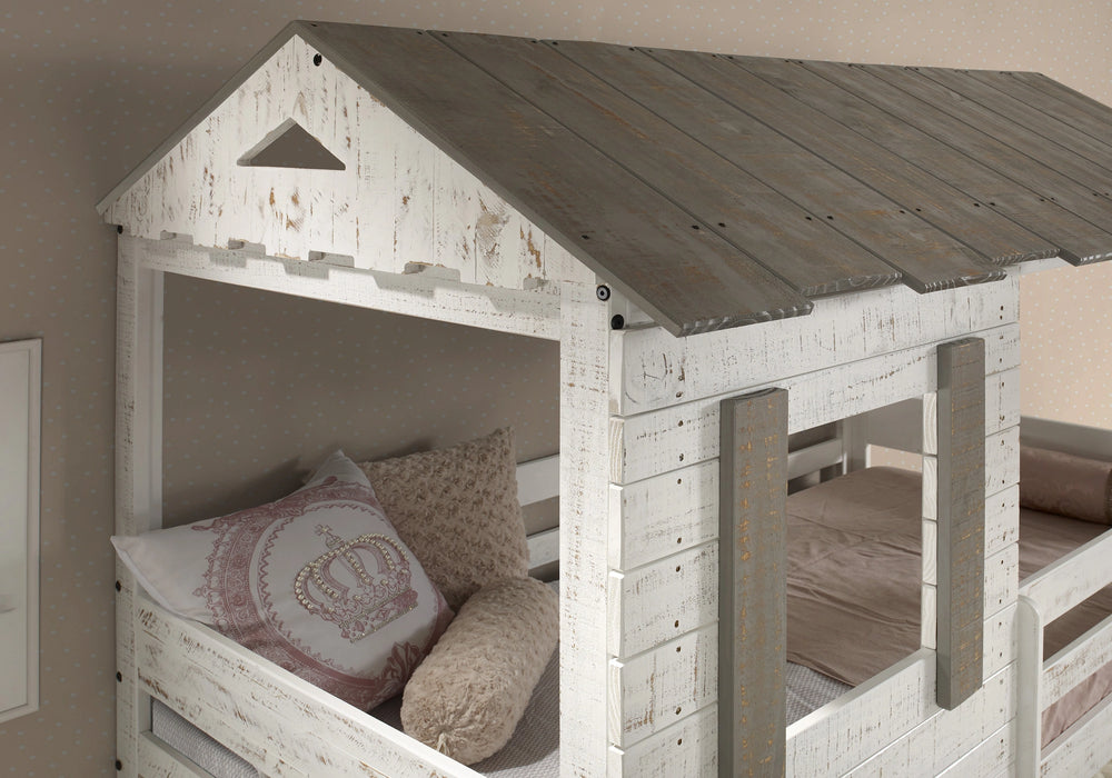Five Star Furniture - Darlene Rustic White Twin/Twin Bunk Bed