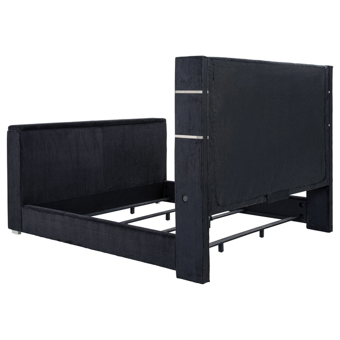 Five Star Furniture - Tisdall Wingback TV Bed with Flame Visualizer