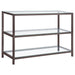 Five Star Furniture - Trini Sofa Table with Glass Shelf Black Nickel image