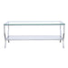 Five Star Furniture - Saide Rectangular Coffee Table with Mirrored Shelf Chrome image