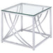 Five Star Furniture - Lille Glass Top Square End Table Accents Chrome image