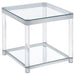 Five Star Furniture - Anne End Table with Lower Shelf Chrome and Clear image