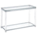 Five Star Furniture - Anne Sofa Table with Lower Shelf Chrome and Clear image