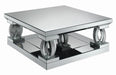 Five Star Furniture - Amalia Square Coffee Table with Lower Shelf Clear Mirror image