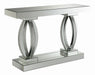 Five Star Furniture - Amalia Rectangular Sofa Table with Shelf Clear Mirror image