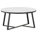 Five Star Furniture - Hugo Round Coffee Table White and Matte Black image