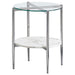 Five Star Furniture - Cadee Round Glass Top End Table Clear and Chrome image