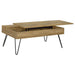 Five Star Furniture - Fanning Lift Top Storage Coffee Table Golden Oak and Black image