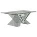 Five Star Furniture - Taffeta V-shaped Coffee Table with Glass Top Silver image