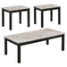 Five Star Furniture - Bates Faux Marble 3-piece Occasional Table Set White and Black image