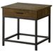 Five Star Furniture - Byers Square 1-drawer End Table Brown Oak and Sandy Black image