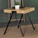 Five Star Furniture - Avery Square End Table with Metal Legs Natural and Black image