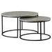 Five Star Furniture - Lainey Round 2-piece Nesting Coffee Table Grey and Gunmetal image