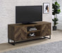 Five Star Furniture - Myles 2-door TV Console with Adjustable Shelves Rustic Oak Herringbone image