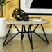 Five Star Furniture - Hadi Round Coffee Table with Hairpin Legs Cement and Gunmetal image