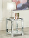 Five Star Furniture - Valentina Square End Table with Glass Top Mirror image