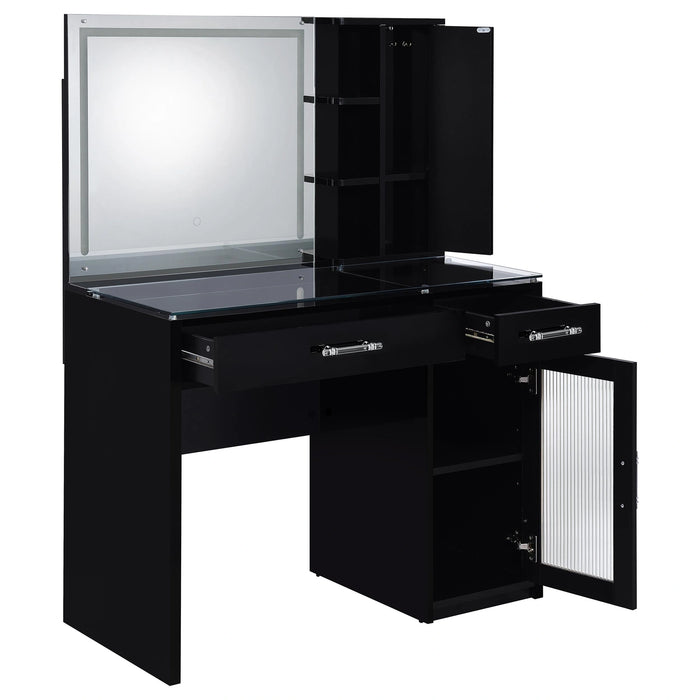 Five Star Furniture - Flora Makeup Vanity Table with LED Mirror and Stool