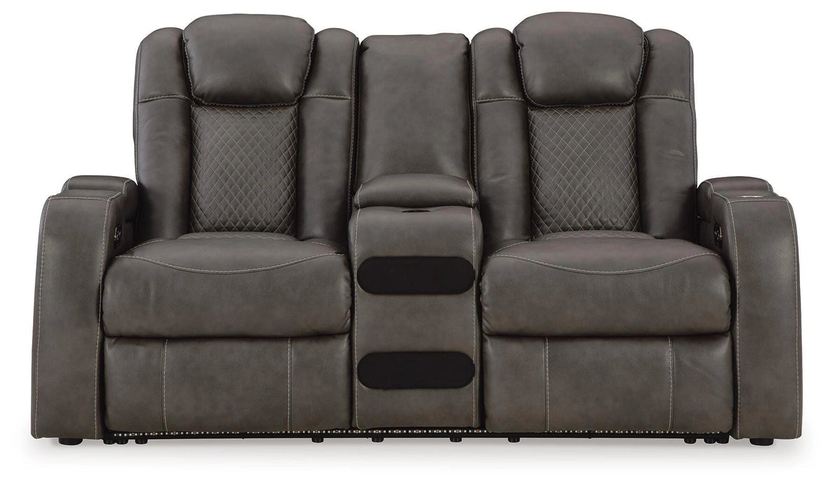 Five Star Furniture - Fyne-Dyme Power Reclining Loveseat with Console