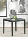 Five Star Furniture - Mozzi Square End Table Faux Grey Marble and Black image